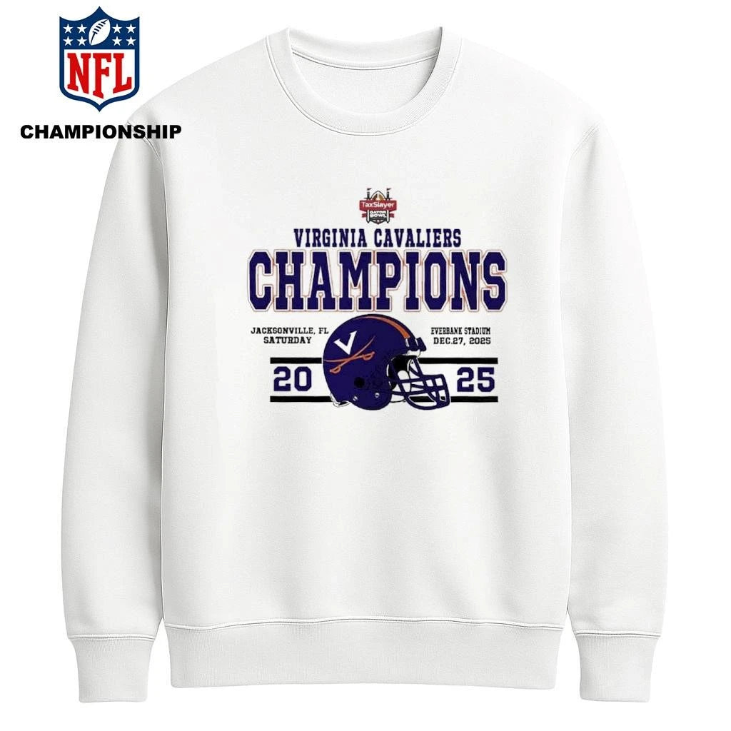 Celebrate Champions Virginia Cavaliers Football Named To Champions 2025 TaxSlayer Gator Bowl Shirt