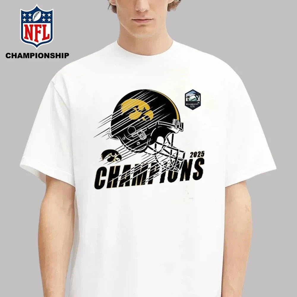 Celebrate ReliaQuest Bowl Champions The Iowa Hawkeyes Football Named To Champions 2025 ReliaQuest Bowl Shirt