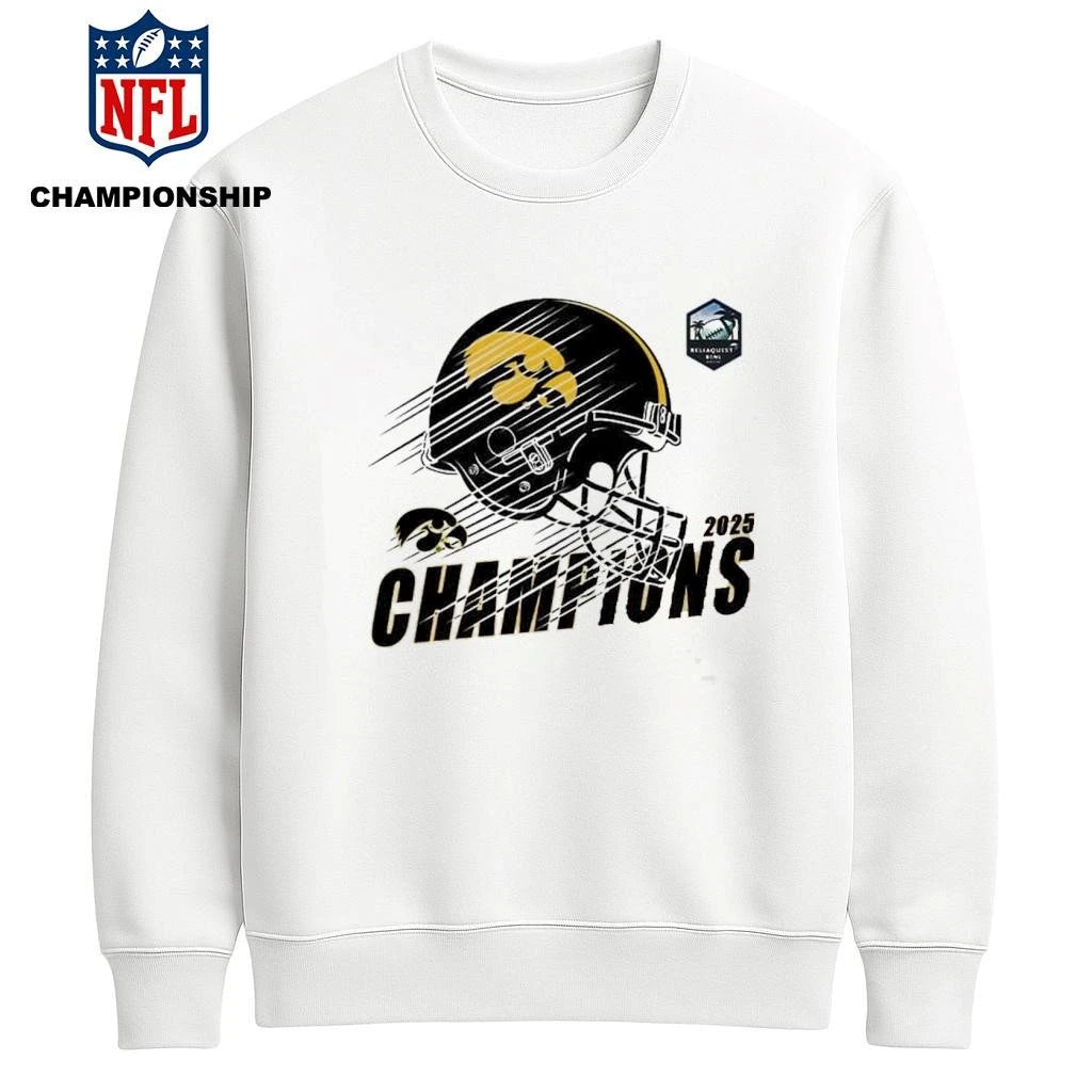 Celebrate ReliaQuest Bowl Champions The Iowa Hawkeyes Football Named To Champions 2025 ReliaQuest Bowl Shirt