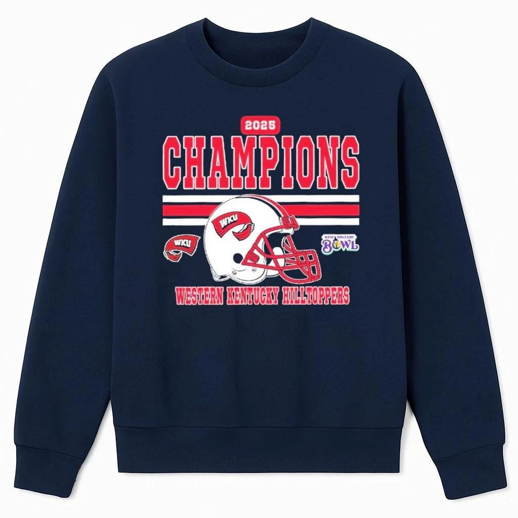 Celebrates 2025 New Orleans Bowl Champions Western Kentucky Hilltoppers Football Champions 2025 New Orleans Bowl Shirt