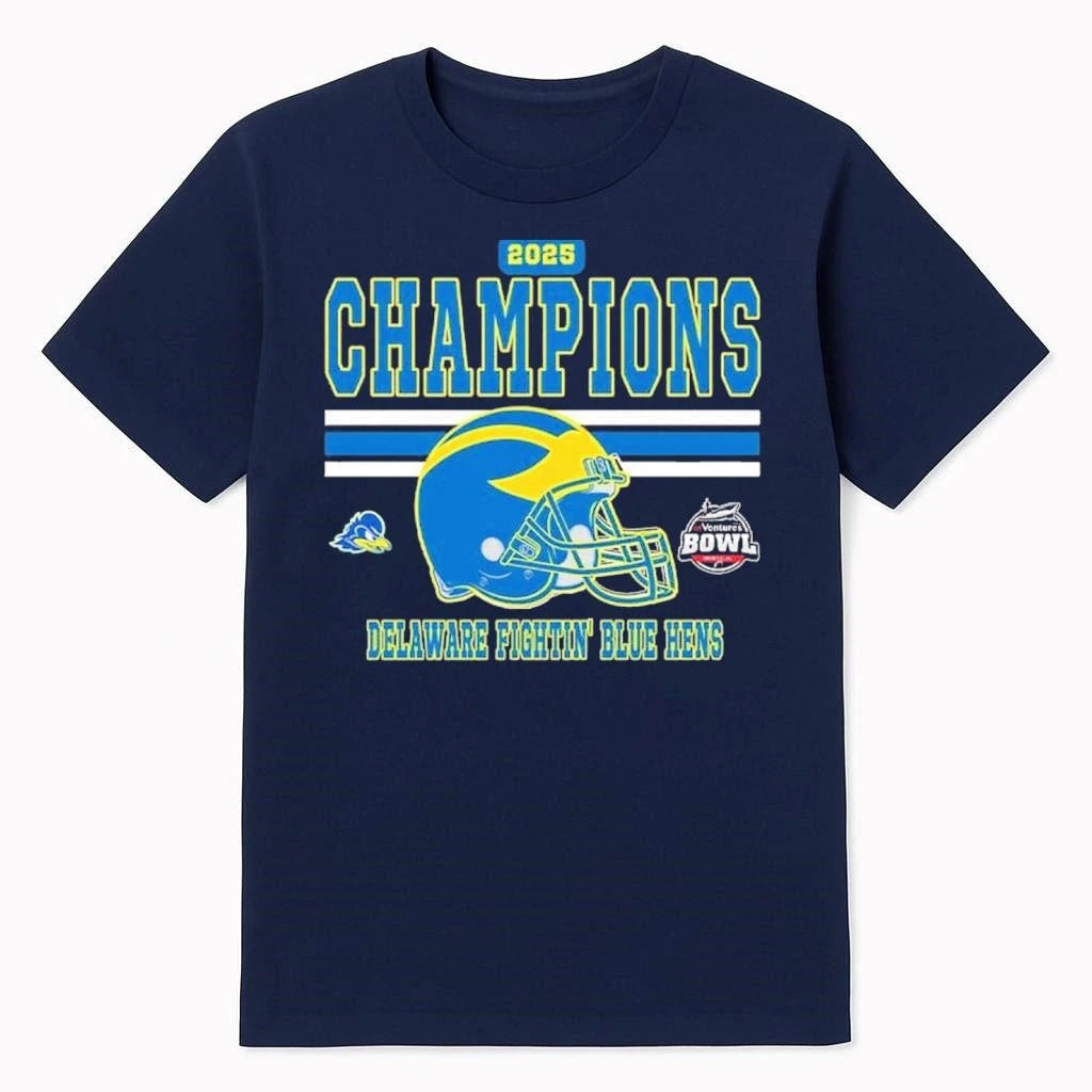 Celebrates 68 Ventures Bowl 2025 Champions Delaware Fightin Blue Hens To The Champions 2025 68 Ventures Bowl Shirt