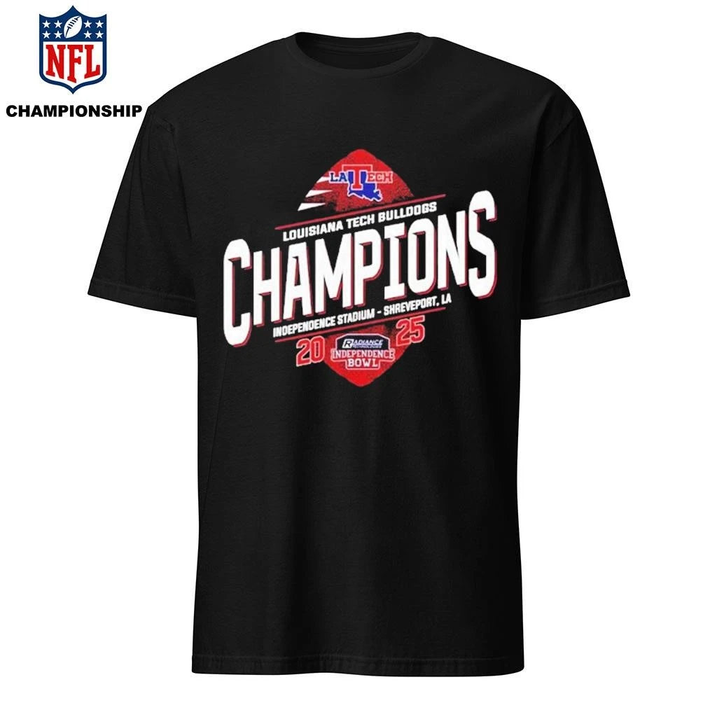 Celebrates Louisiana Tech Bulldogs Won Independence Bowl Champions 2025 At Independence Stadium Shreveport LA Shirt