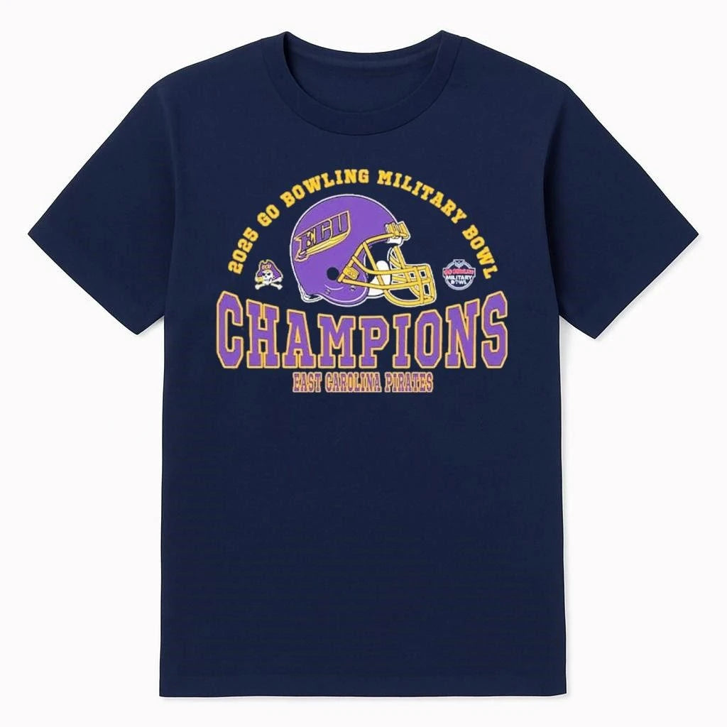 Champions 2025 Military Bowl East Carolina Pirates Football The Champions 2025 Go Bowling Military Bowl Vintage Shirt