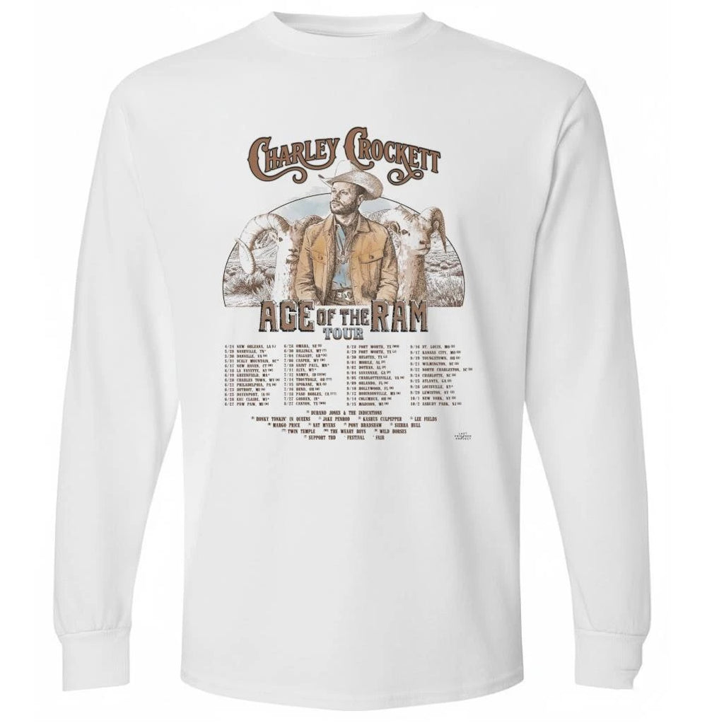 Charley Crockett Age Of The Ram Tour 2026 Schedule Tour Dates Shirt