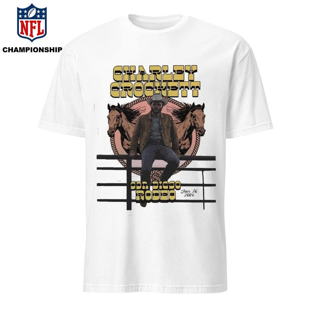 Charley Crockett San Diego Rodeo 2026 Poster Taking Over Gallagher Square On January 16 2026 Shirt