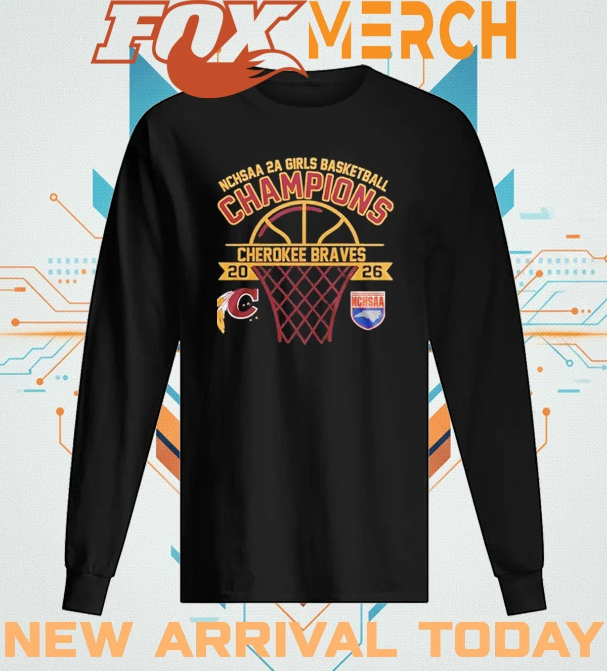Cherokee Braves NCHSAA 2A Girls Champions 2026 t-shirt