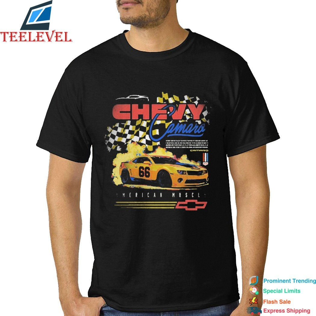 Chevy Camaro 5th Gen Faded Chevrolet Race Car Shirt