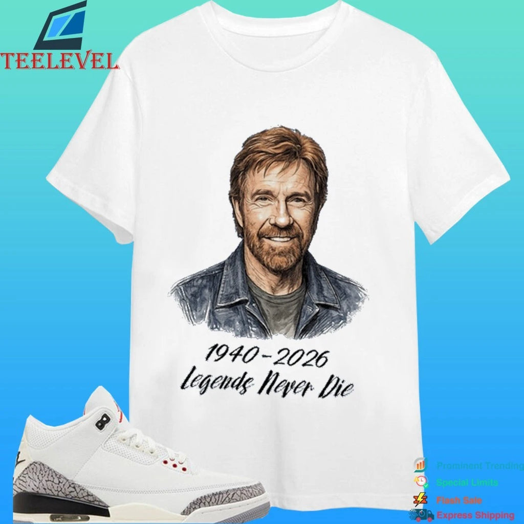 Chuck Norris 1940-2026 Legends Never Die Shirt