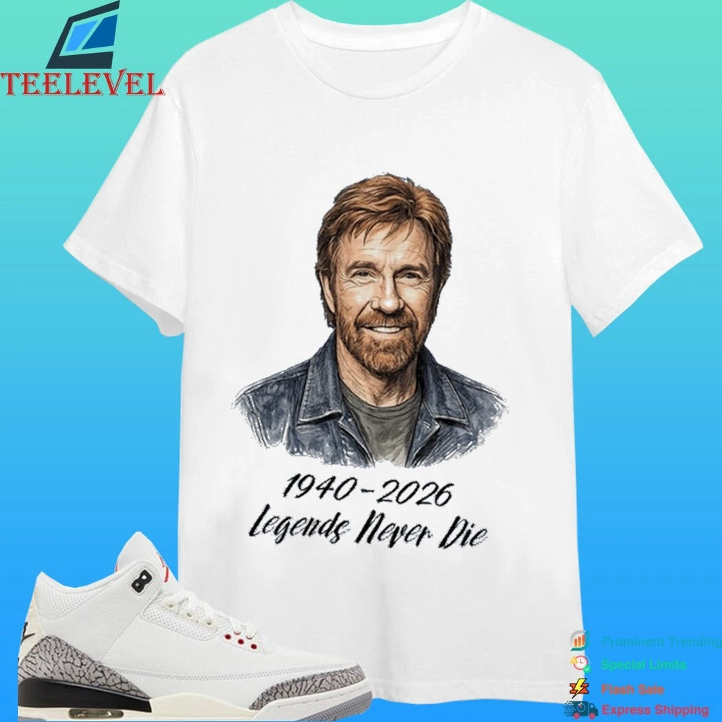 Chuck Norris 1940-2026 Legends Never Die Shirt