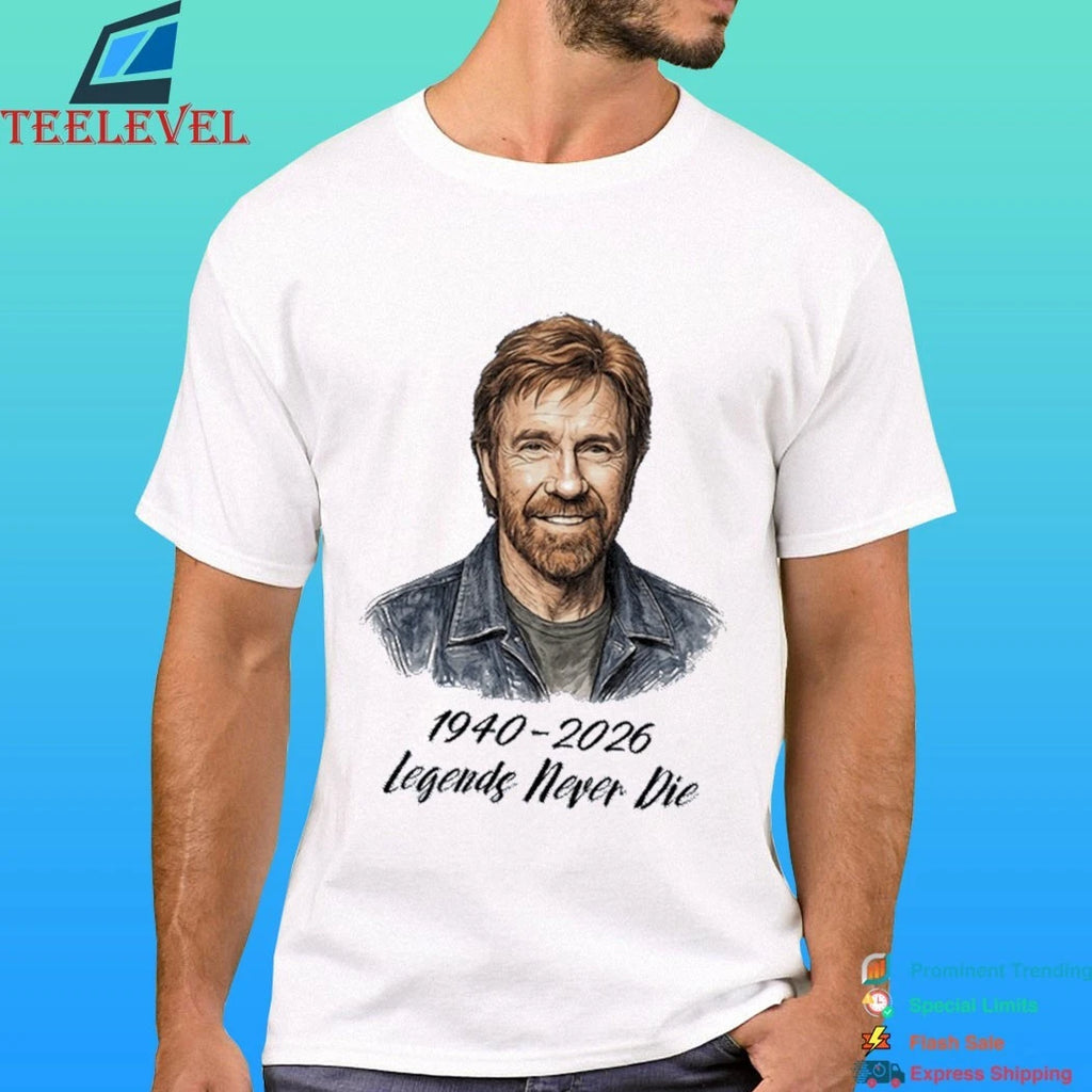 Chuck Norris 1940-2026 Legends Never Die Shirt
