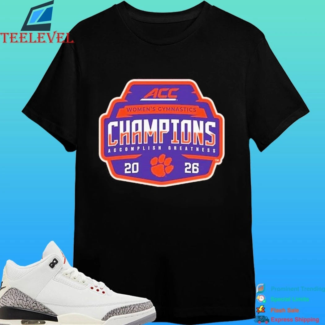 Clemson Tigers 2026 Acc Women’s Gymnastics Champions Locker Room Shirt