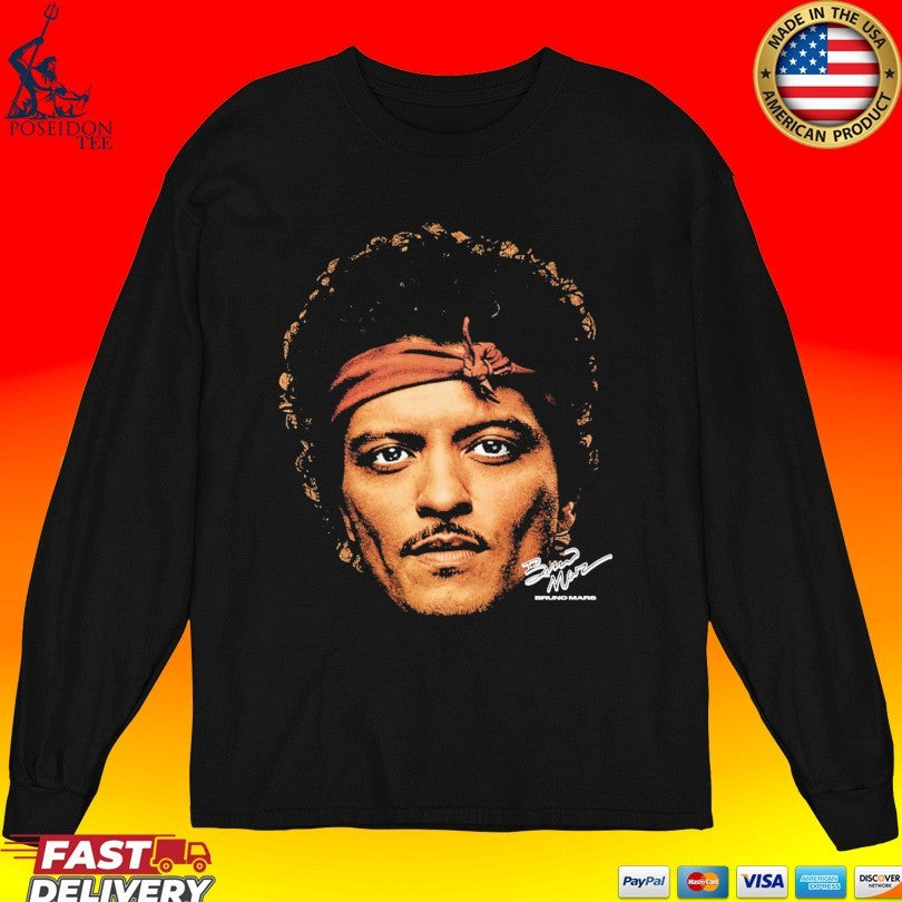 Cold Prints Bruno Mars Face T-shirt