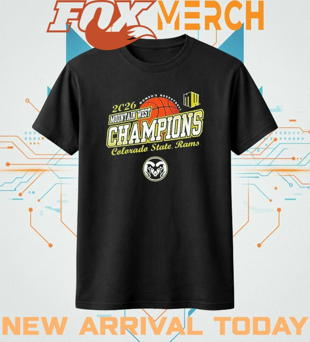 Colorado State Rams Women’s Basketball Champions 2026 Mountain West Tournament t-shirt
