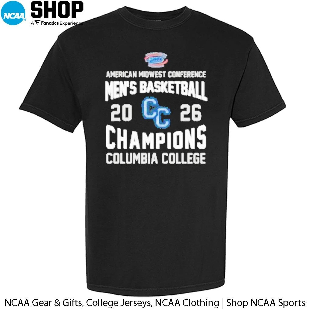 Columbia College 2026 American Midwest Conference Men’s Basketball Champions T-Shirt