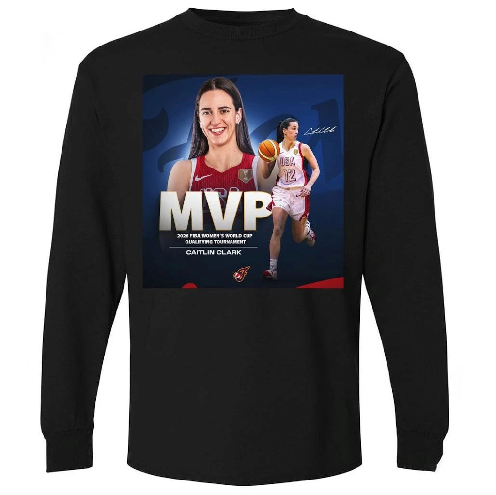 Congrats Caitlin Clark Being Named The MVP 2026 FIBA Womens World Cup Qualifying Tournament Poster Shirt