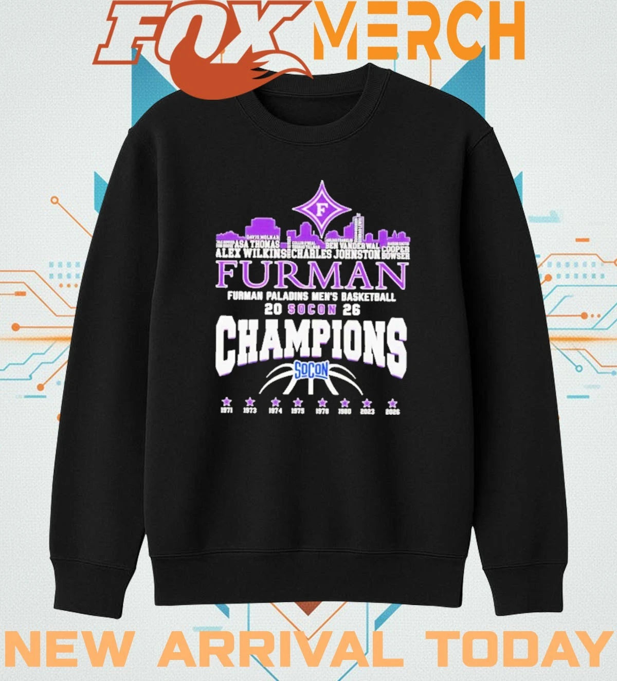 Congrats Furman Paladins Champions 2026 SoCon Men’s Basketball 8x city skyline t-shirt