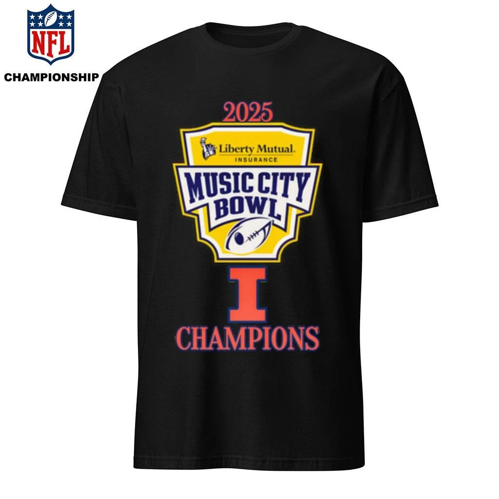 Congrats Illinois Fighting Illini Champions 2025 Music City Bowl Championship Logo Shirt