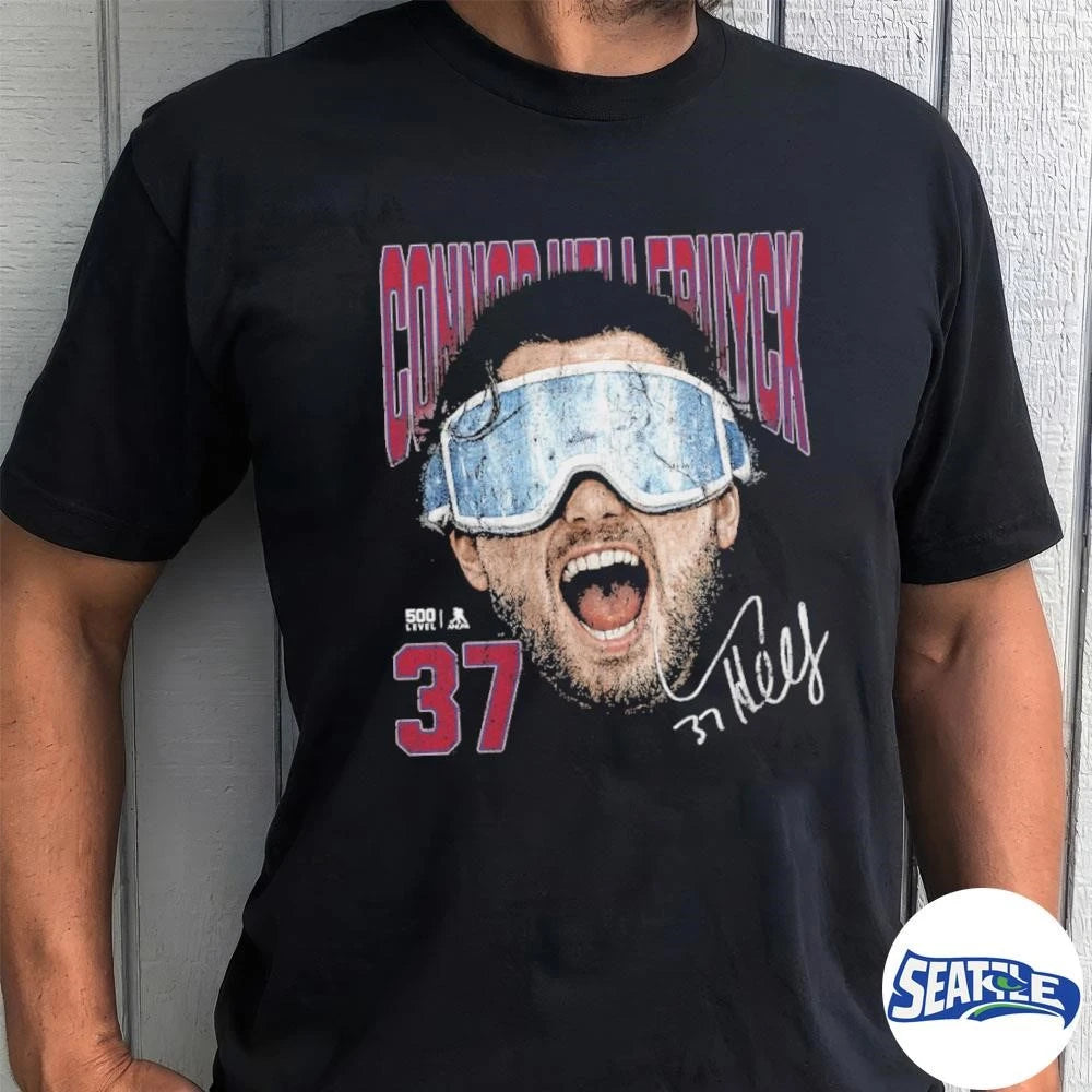 Connor Hellebuyck Winnipeg Jets Goggles Signature shirt