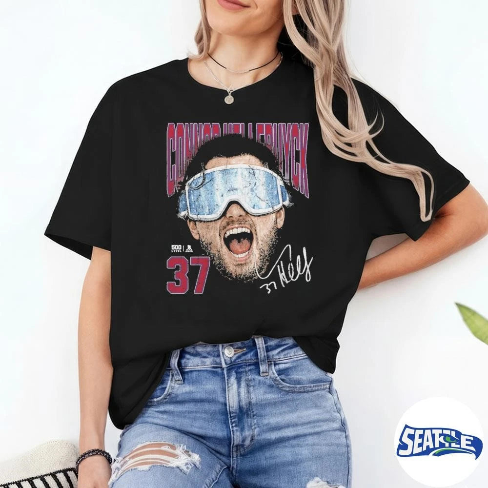 Connor Hellebuyck Winnipeg Jets Goggles Signature shirt