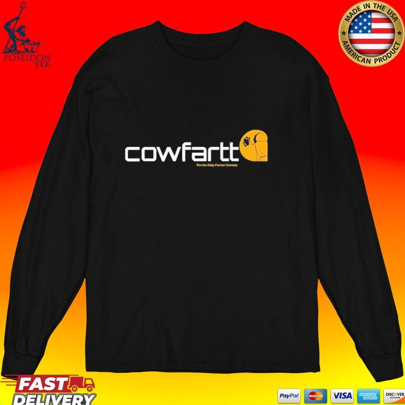 Cowfartt Graphic Viral Humor Casual T-shirt