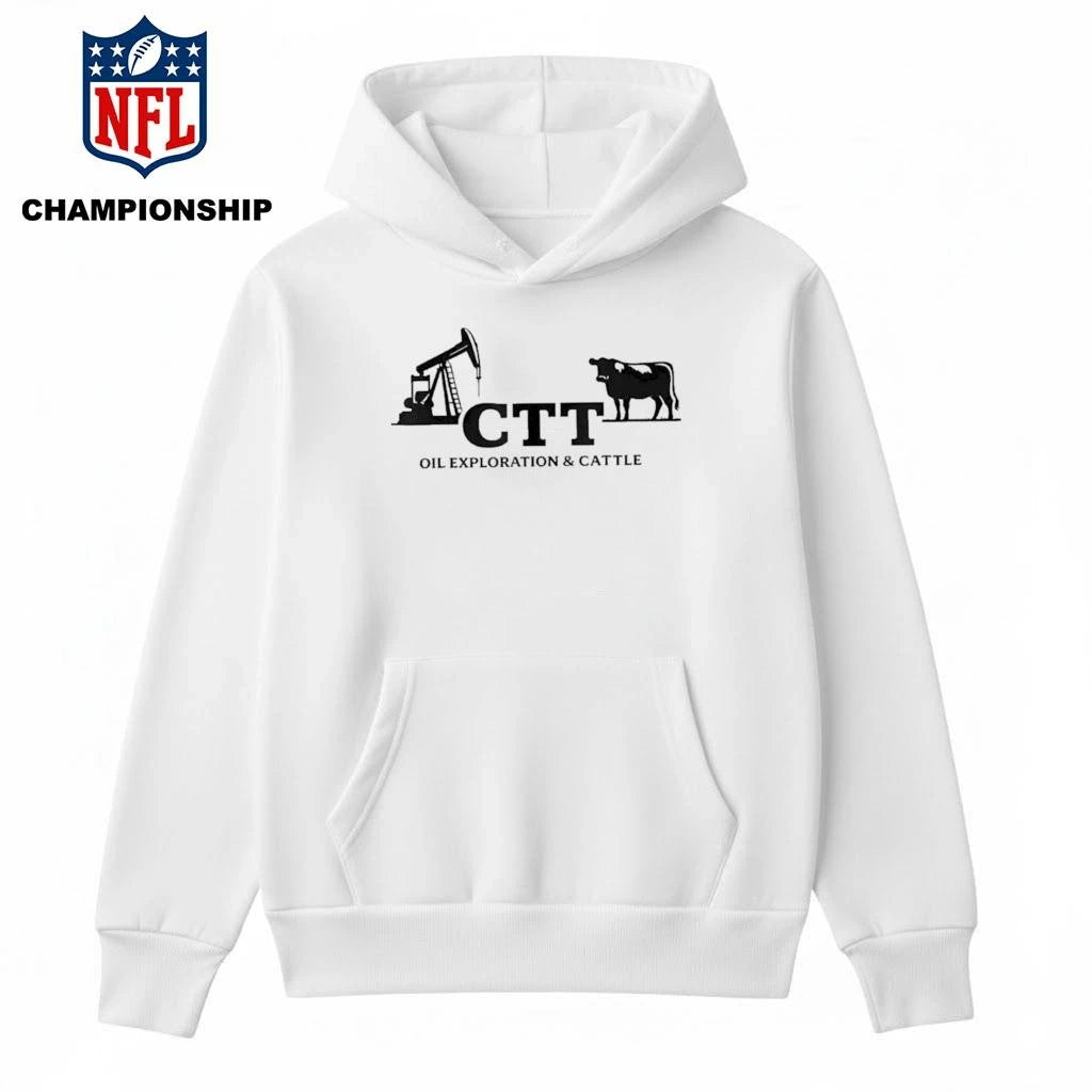 CTT Oil Exploration and Cattle Oil Rig And Cattle Silhouette Texas Shirt