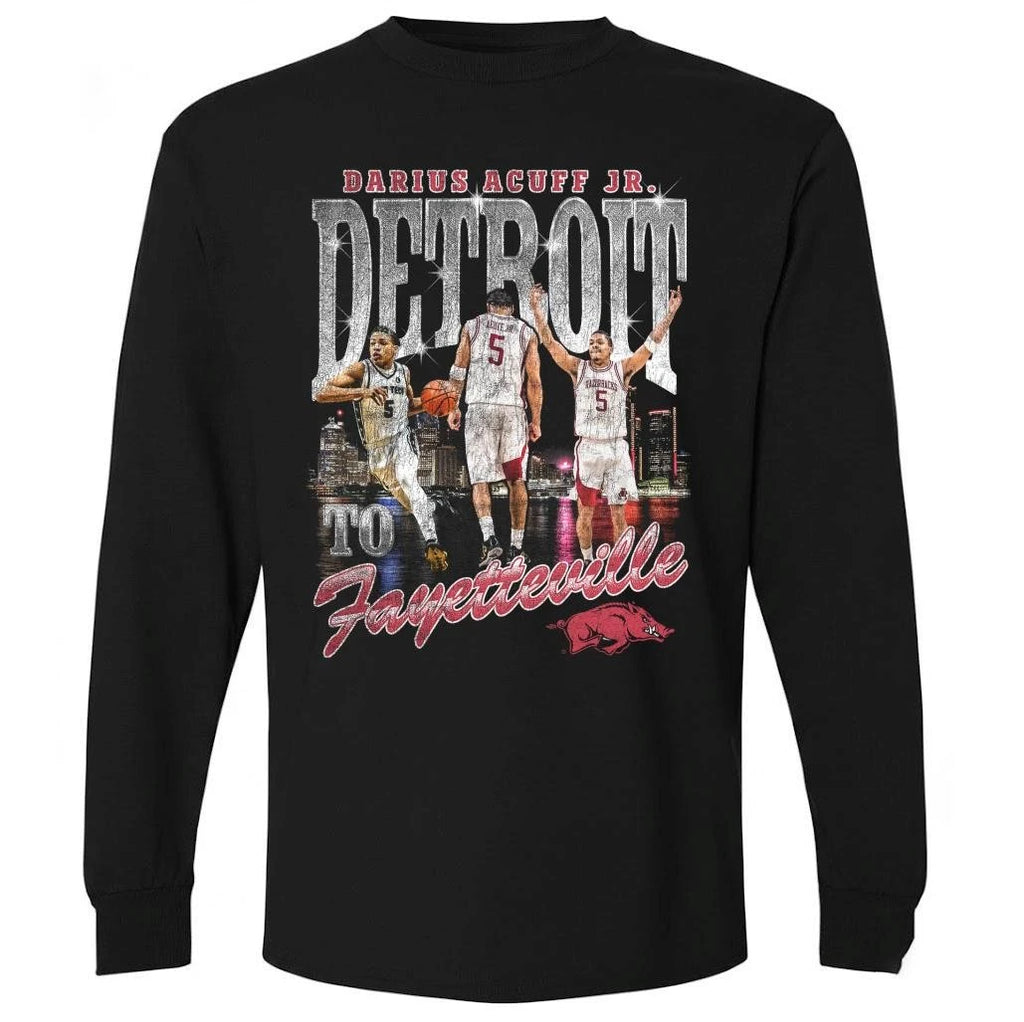Darius Acuff Jr Detroit To Fayetteville Shirt
