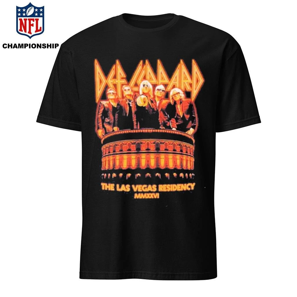 Def Leppard Las Vegas 2026 Merch Tee Photo Residency 2026 Tour Schedule Shirt
