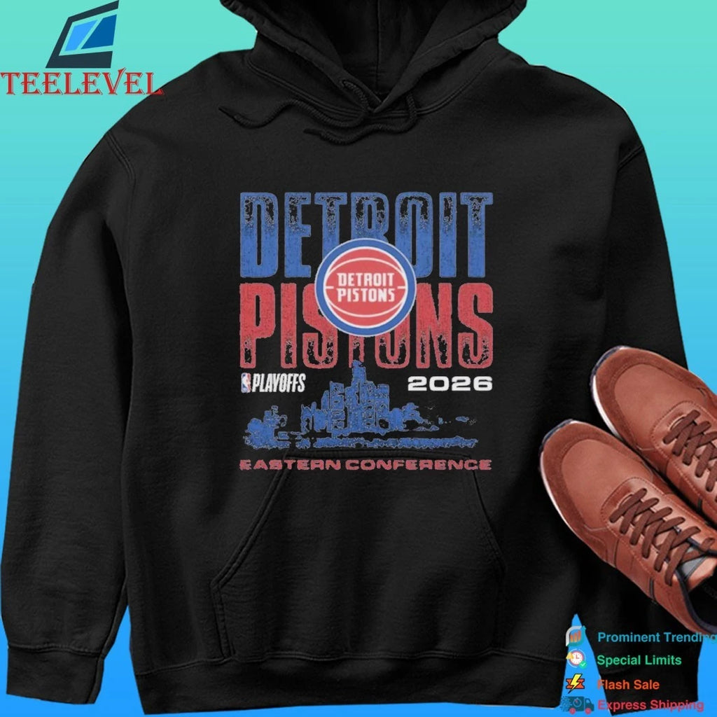 Detroit Pistons Playoffs ’26 Skyline Shirt