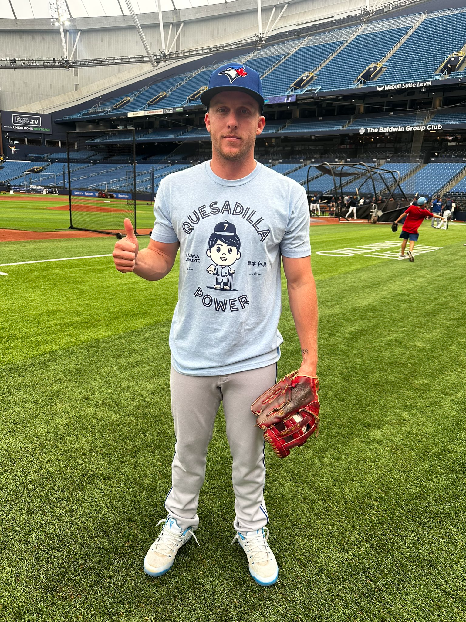 Blue Jays Kazuma Okamoto Quesadilla Power Shirt
