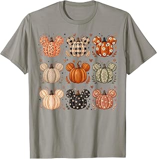 Mouse Pumpkin Autumn Fall Pattern Seasonal Unisex T-shirt, Sweatshirt, Hoodie (1)