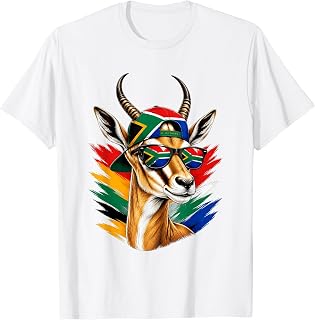 Patriotic South Africa Springbok Goat Flag Unisex T-shirt, Sweatshirt, Hoodie (1)