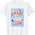 Retro Striped First Grade Teacher Club Crew Back School (1)