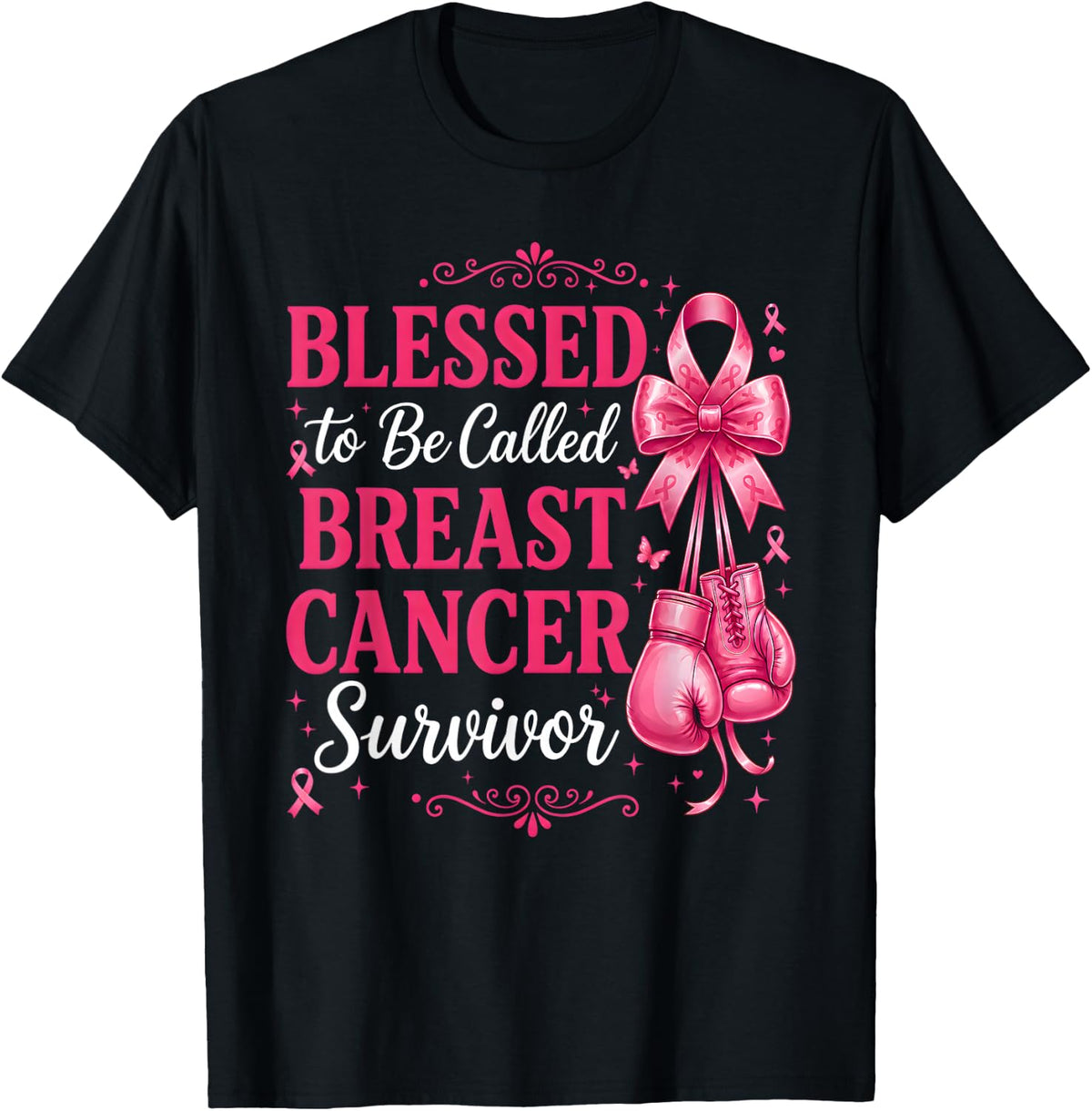 Blessed Called Breast Cancer Survivor Pink Ribbon Unisex T-shirt, Sweatshirt, Hoodie (1)