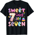 7th Birthday Girl Donut Seven Birthday Unisex T-shirt, Sweatshirt, Hoodie (1)