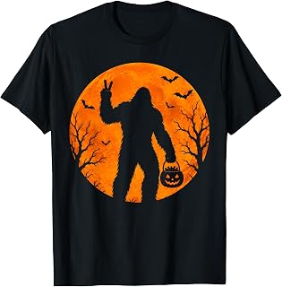 Spooky Halloween Sasquatch Pumpkin Halloween Unisex T-shirt, Sweatshirt, Hoodie (1)