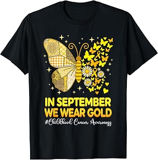 September Gold Childhood Cancer Awareness Unisex T-shirt, Sweatshirt, Hoodie (1)
