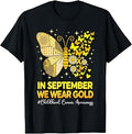 September Gold Childhood Cancer Awareness Unisex T-shirt, Sweatshirt, Hoodie (1)