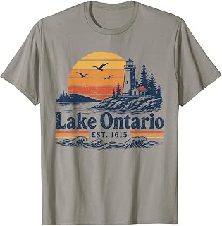 Retro Lake Ontario Sunset Vintage Unisex T-shirt, Sweatshirt, Hoodie (1)