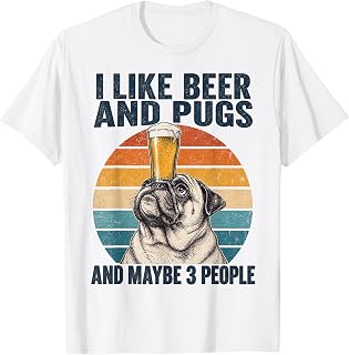 Like Beer Pugs Maybe People Retro Sunset Unisex T-shirt, Sweatshirt, Hoodie (1)