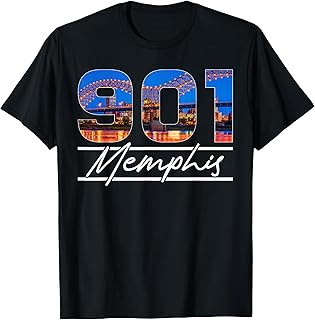 Vintage Memphis Tennessee 901 Area Code Skyline Unisex T-shirt, Sweatshirt, Hoodie (1)