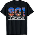 Vintage Memphis Tennessee 901 Area Code Skyline Unisex T-shirt, Sweatshirt, Hoodie (1)