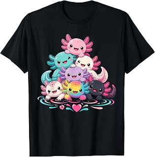 Axolotl Kawaii Unisex T-shirt, Sweatshirt, Hoodie (1)