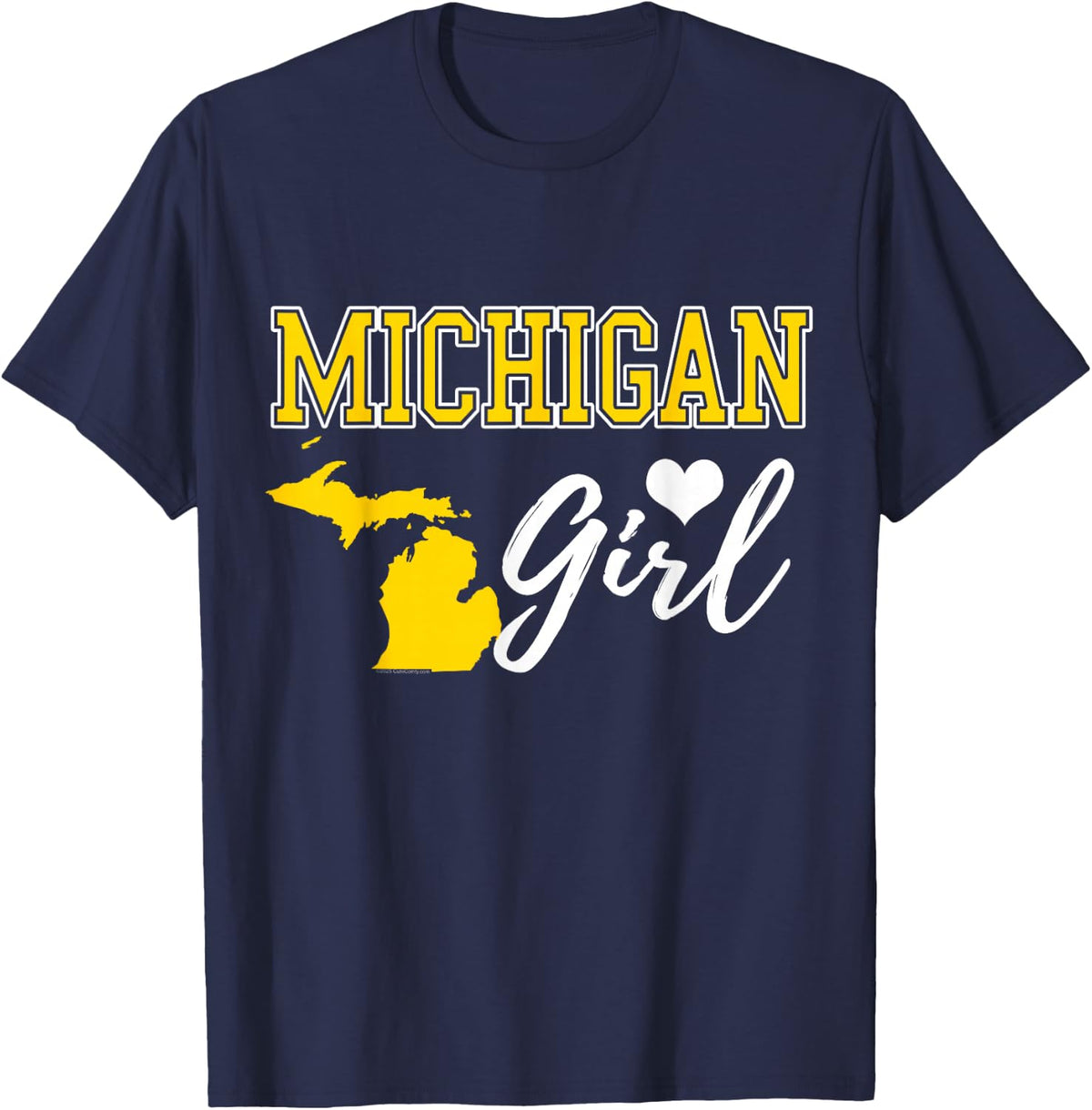 Michigan Girl Heart Map Shape Souvenir Unisex T-shirt, Sweatshirt, Hoodie (1)