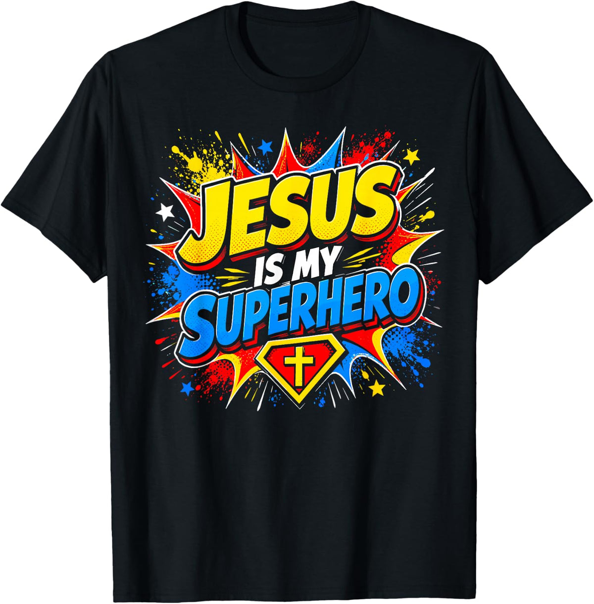 Jesus Superhero Christian Faith Comic Cross Unisex T-shirt, Sweatshirt, Hoodie (1)