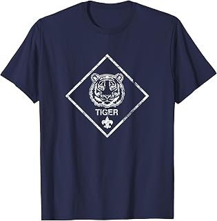 Cub Scouting Tiger Rank White Distressed Unisex T-shirt, Sweatshirt, Hoodie (1)