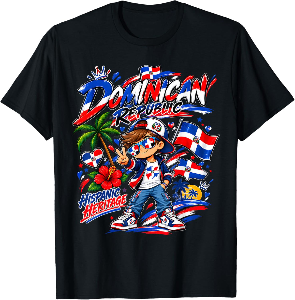 Hispanic Heritage Dominican Flag Proud Republic Unisex T-shirt, Sweatshirt, Hoodie (1)