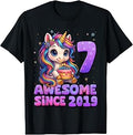 Year Old Girl Since 2019 Unicorn 7th Birthday Girl Unisex T-shirt, Sweatshirt, Hoodie (1)