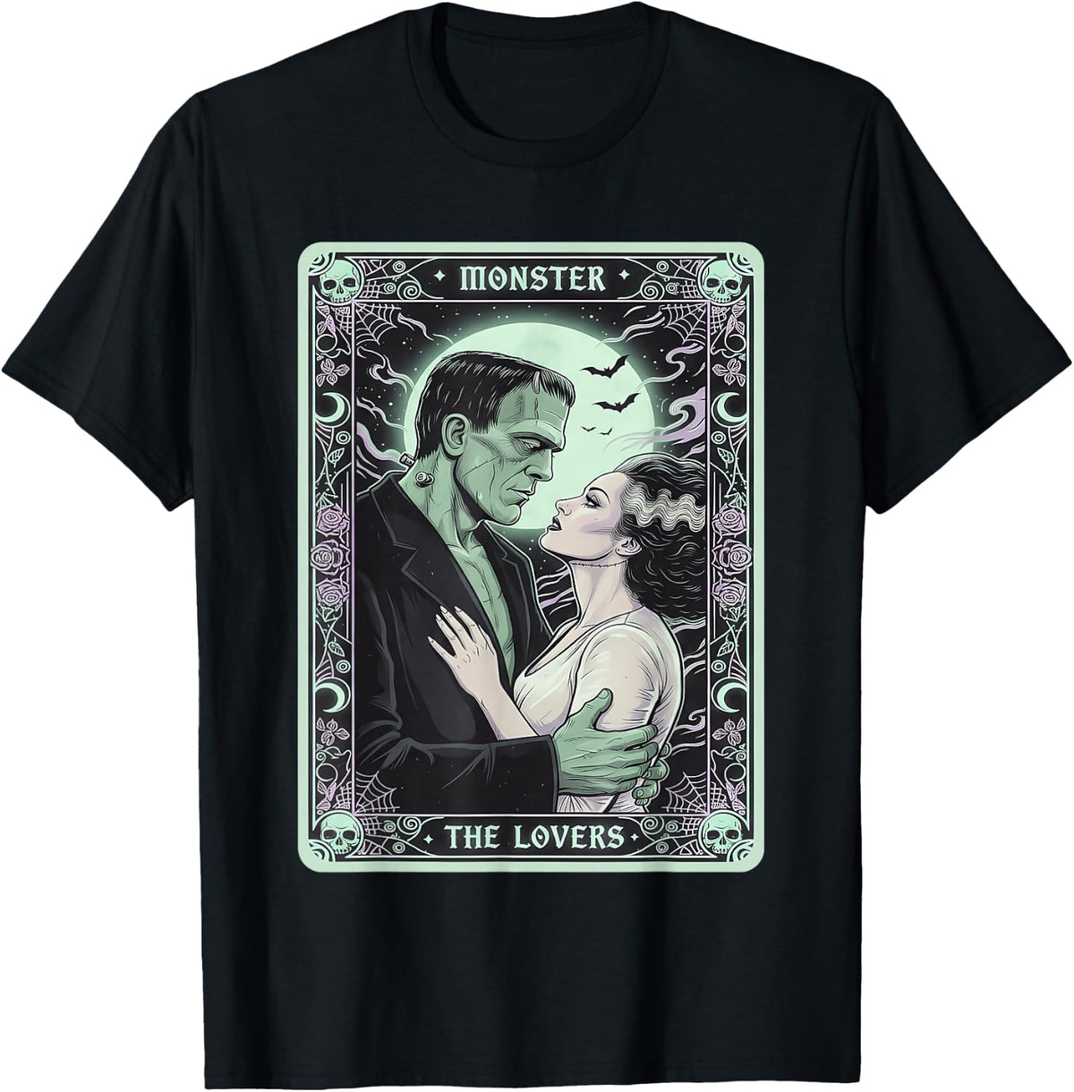 Monster Frankenstein Bride Lovers Tarot Card Unisex T-shirt, Sweatshirt, Hoodie (1)