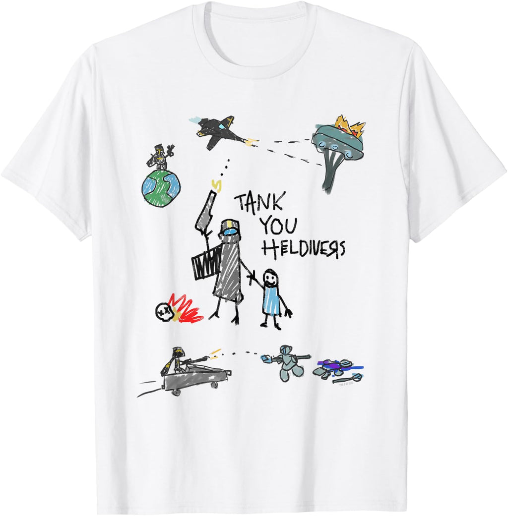 Helldivers Thank Helldivers Doodle Video Game Unisex T-shirt, Sweatshirt, Hoodie (1)