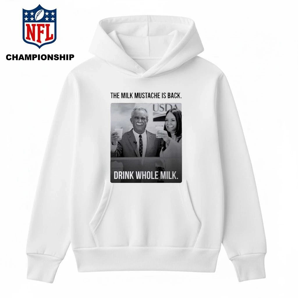 Drink Whole Milk RFK Jr With Cheryl Hines The Milk Mustache Is Back Shirt